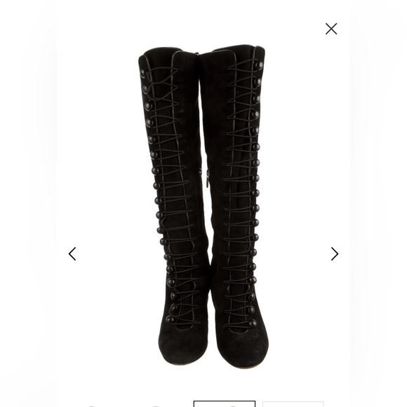 Gianvito Rossi Black Suede, Knee-High Boots EU39 Like New